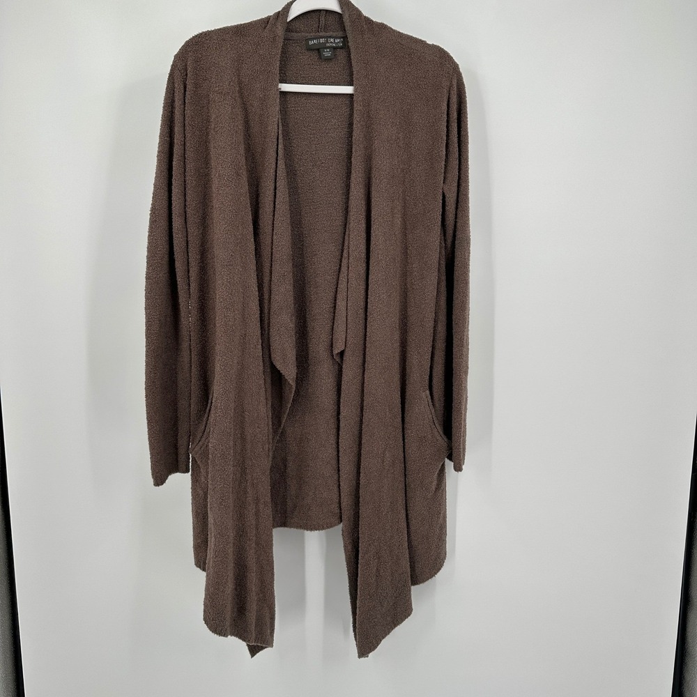 Barefoot Dreams Womens Minimalist Cozy Open Front Cardigan Sz S/M Earthy Granola
